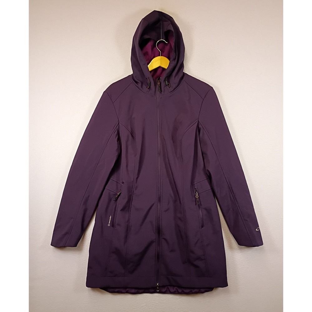 Outdoor Active C9 by Champion Womens L Purple VentureDry Hooded Softshell Coat
